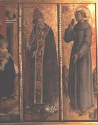 San Silvestro e San Francesco, dettaglio dal polittico di San Silvestro