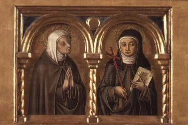 Donna non identificata e Santa Chiara d