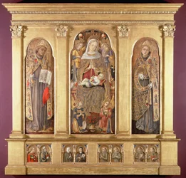 Vergine e Bambino con i santi Bonaventura e Luigi di Tolosa, c.1489