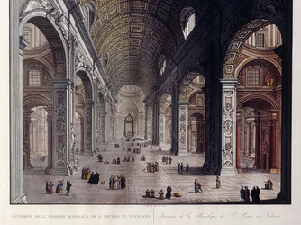 Interno della Grande Basilica di San Pietro in Vaticano