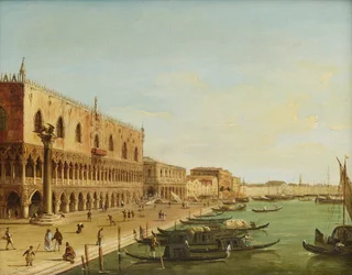 Il Palazzo Ducale a Venezia con Riva degli Schiavoni