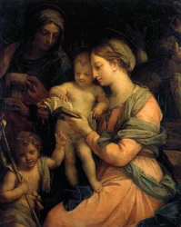 Madonna che insegna a leggere al Bambino Gesù