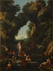 Paesaggio con Diana e Atteone, c.1657