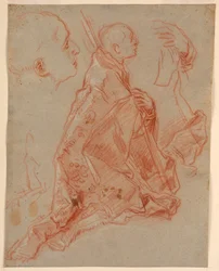 Studio di un giovane vescovo in adorazione