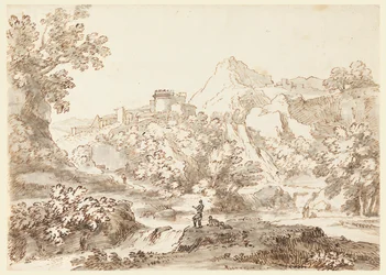 Paesaggio con città