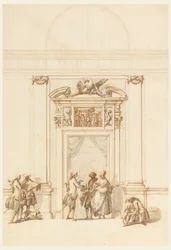 Progetto per il Portale Nord, Grande Galleria, Villa Albani, Roma, Italia