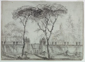 Disegno, Al cancello di una villa, 1770-86
