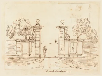 Disegno, Progetto per la porta di una villa, 1750-55