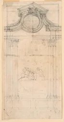 Disegno, Progetto di un monumento sepolcrale per un chiostro, 1745 ca.