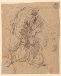 Disegno, Contadino con borsa, 1728-78