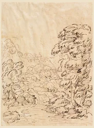 Disegno, Strada che porta a una città di montagna, 1750-86