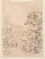 Disegno, Strada che porta a una città di montagna, 1750-86