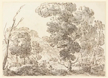 Disegno, Strada in un paese montuoso, 1770-1786