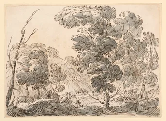 Disegno, Strada in un paese montuoso, 1770-1786
