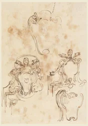 Disegno, schizzi per cornici e scuretti, 1758-69