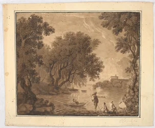 Pescatori nel paesaggio