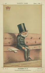 Conte di Russell, il più grande statista liberale dei tempi moderni, 5 giugno 1869, caricatura di Vanity Fair