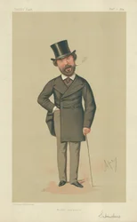 Mr Henry Du Pre Labouchere, Modesta sicurezza, 7 novembre 1874, cartone animato di Vanity Fair