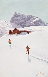 Passeggiata in montagna vicino a Engelberg, Svizzera