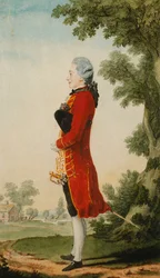 Il barone de Talleyrand, in un paesaggio