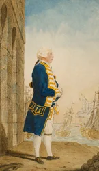 Il Duca di York su un molo in uniforme da ufficiale di bandiera, 1768