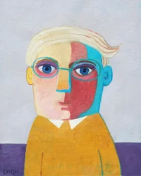 Ritratto di un uomo dai colori vivaci