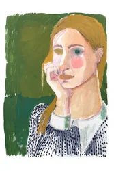 Lo sguardo pensieroso di una donna