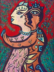 Amanti benedetti, 2013 (acrilico su tela)