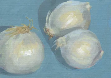Natura morta con aglio fresco