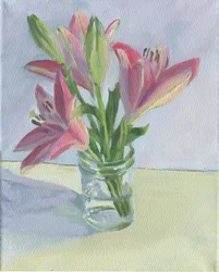 Gigli rosa freschi