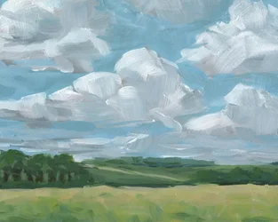 Cielo estivo sui campi
