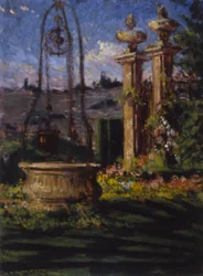 Nei giardini della Villa Palmieri, 1910