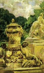 Jardin de la Fontaine a Nîmes, Francia