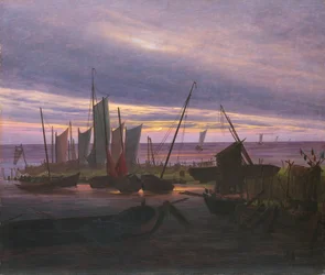 Barche nel porto alla sera, c. 1828