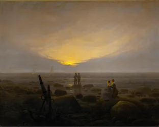 Alba lunare sul mare