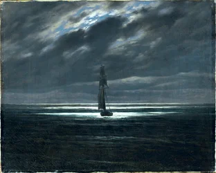 Pezzo di mare al chiaro di luna (olio su tela)