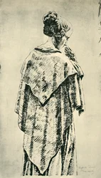 Studio di una donna di spalle
