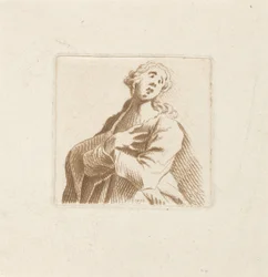 Busto di una donna in disperazione