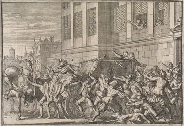 Attacco a Madrid alla carrozza del conte di Olivares, Gaspard de Guzmán, 1643