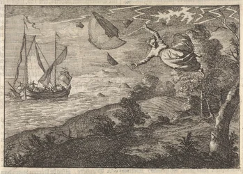 Vento forte sulla costa di Malmö, 1679