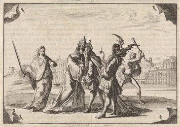 Caricatura della lotta tra Luigi XIV e papa Innocenzo XI, 1687