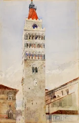 Torre della cattedrale, Pistoia, Italia