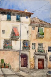Vecchia casa a Segovia, Spagna, 1920