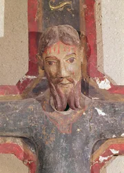 Magestat di La Llagonne (legno policromo) (dettaglio)