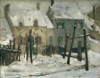 Scena di neve, Etaples (olio su tela)