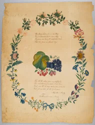 Senza titolo (poesia e ghirlanda decorativa)
