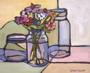 Vetro riflettente, 2023 (olio su pannello)
