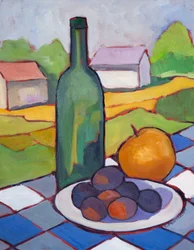 Vino e campagna, 2025 (olio su tela)