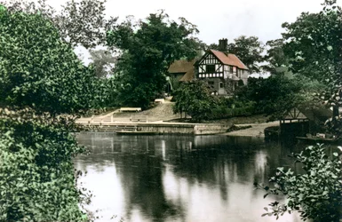 Il fiume Dee a Chester, Cheshire, 1926