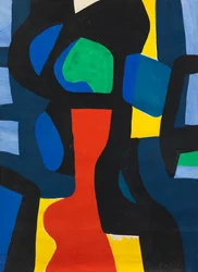 Composizione astratta, 1952 circa (gouache su carta)